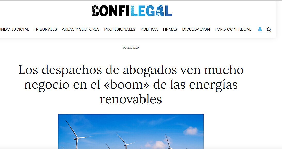 Los despachos de abogados ven mucho negocio en el boom de las energas renovables